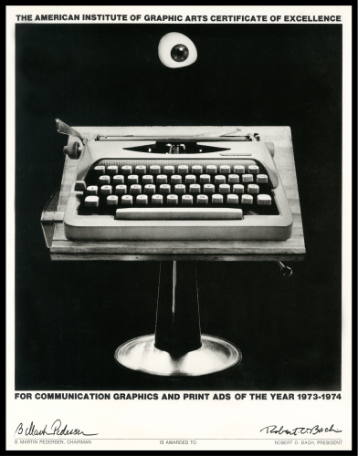 1973–1974 AIGA Promotion Award Certificate